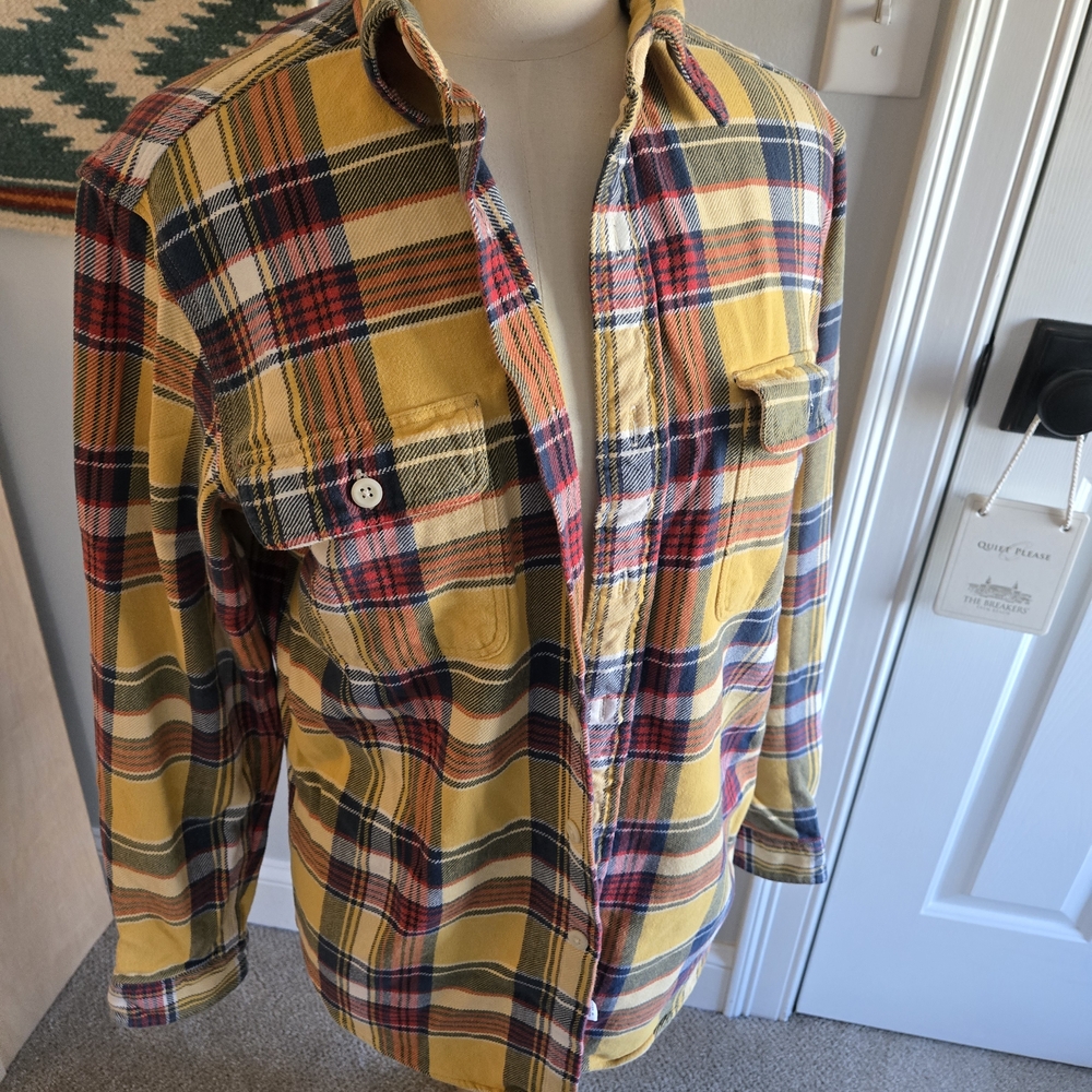 Ralph Lauren Polo Multicolor Plaid Button Down Flannel Shirt Men's Size Small